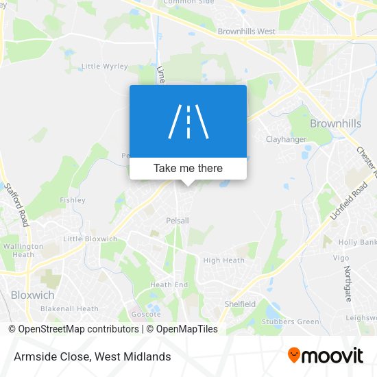 Armside Close map