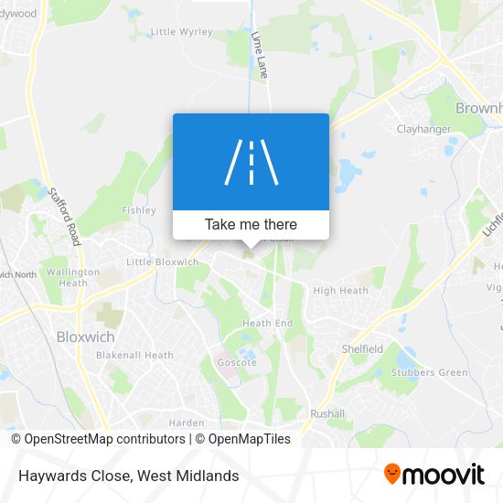 Haywards Close map