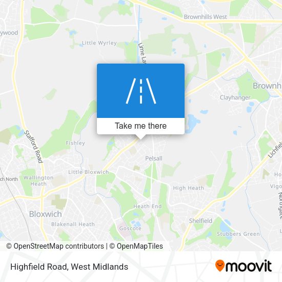 Highfield Road map