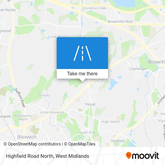 Highfield Road North map