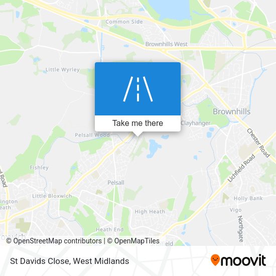 St Davids Close map