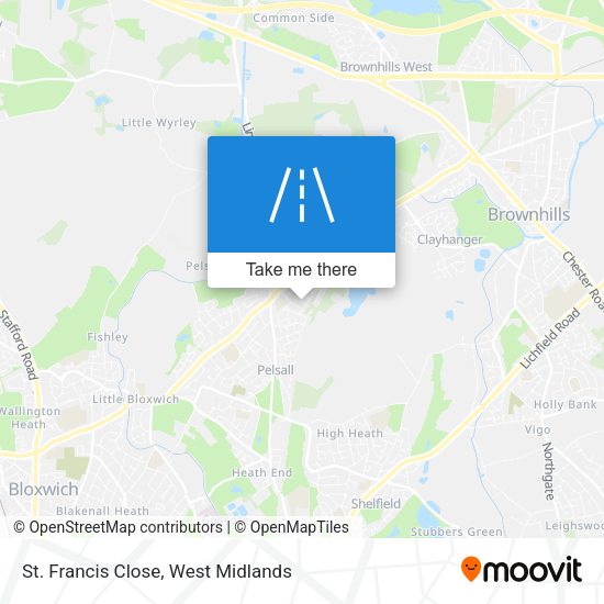 St. Francis Close map