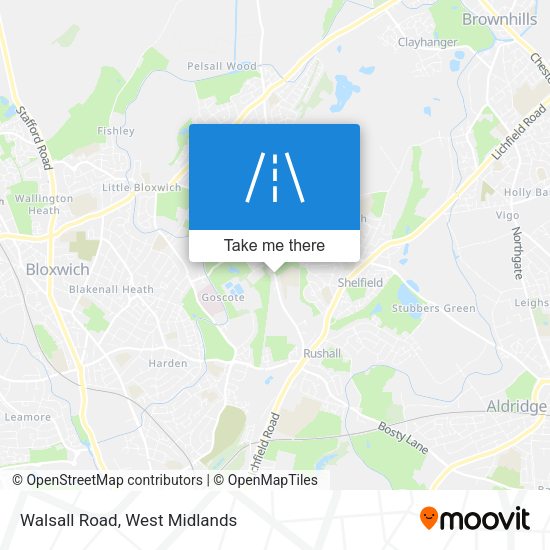 Walsall Road map