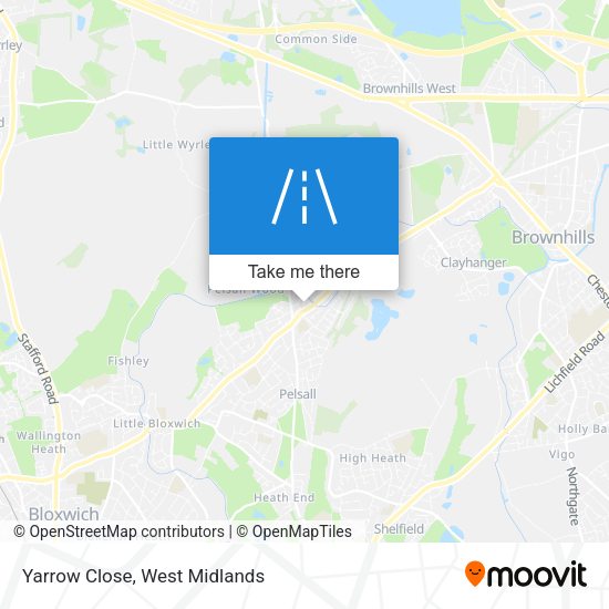 Yarrow Close map