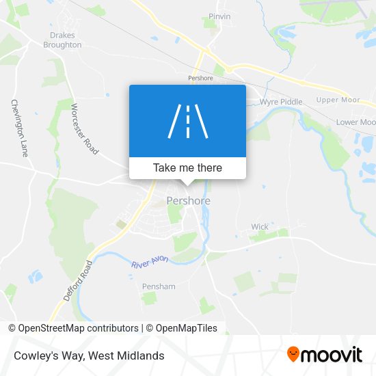 Cowley's Way map