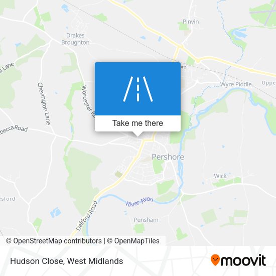Hudson Close map