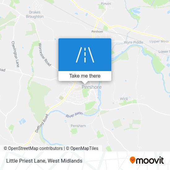Little Priest Lane map