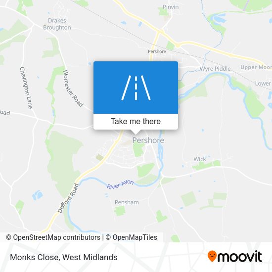 Monks Close map