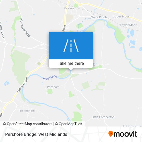 Pershore Bridge map