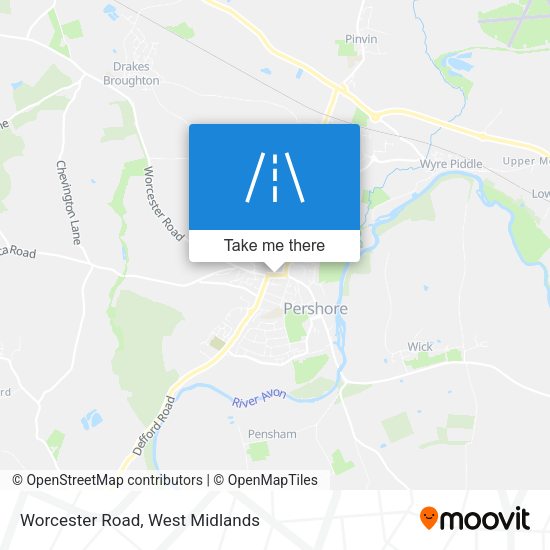 Worcester Road map