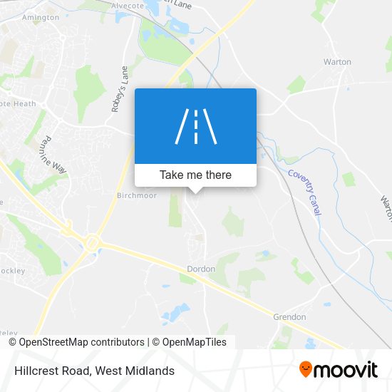 Hillcrest Road map