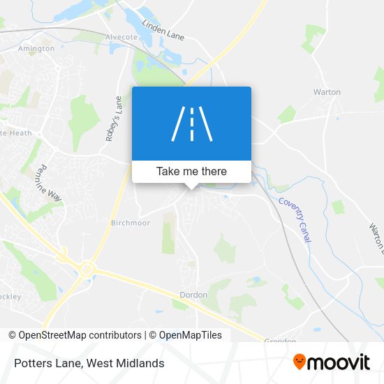 Potters Lane map