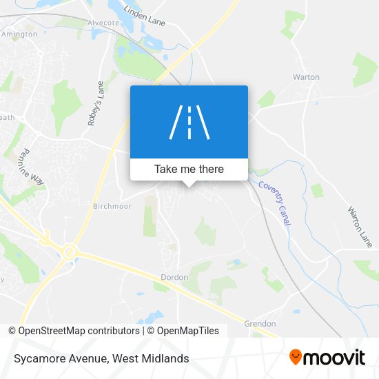 Sycamore Avenue map