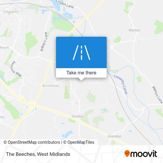 The Beeches map