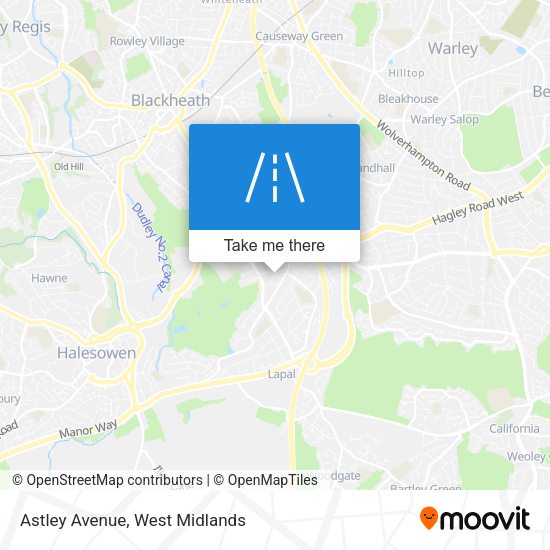 Astley Avenue map