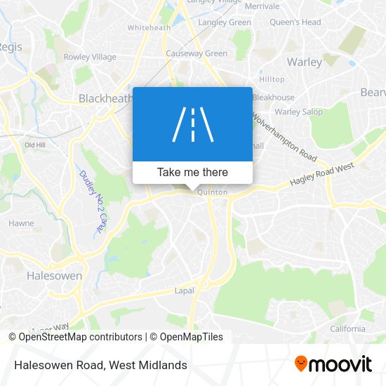 Halesowen Road map