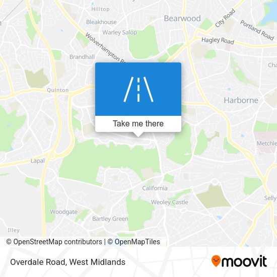 Overdale Road map