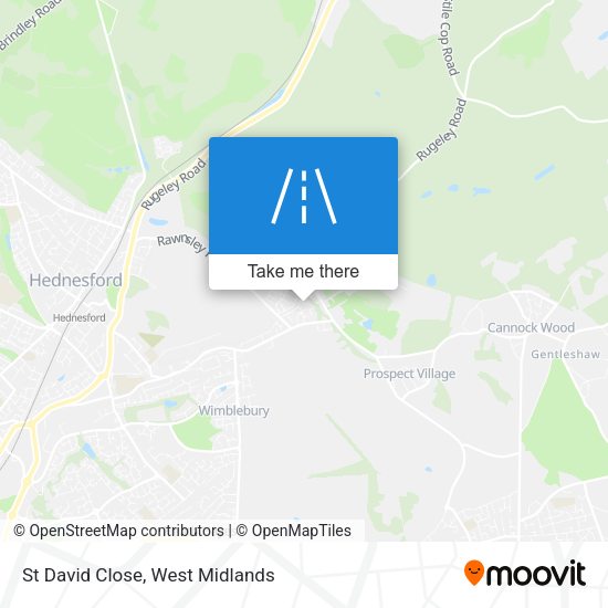 St David Close map