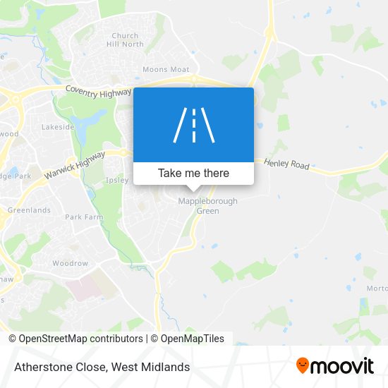 Atherstone Close map