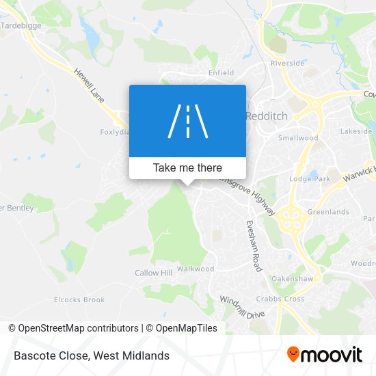 Bascote Close map