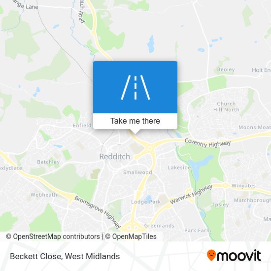 Beckett Close map
