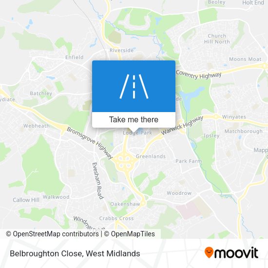 Belbroughton Close map