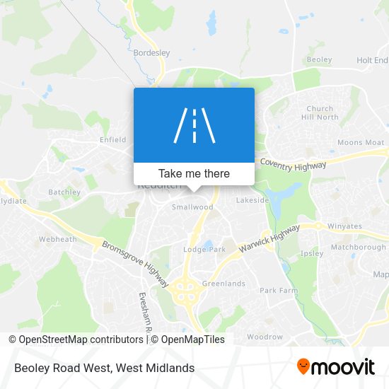 Beoley Road West map