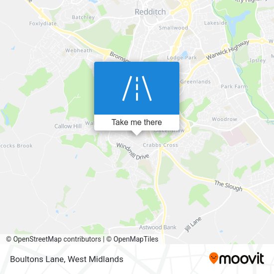 Boultons Lane map