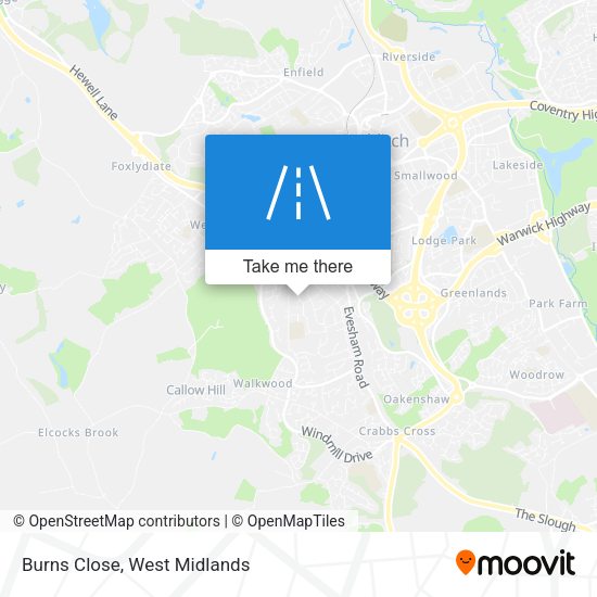 Burns Close map