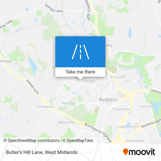 Butler's Hill Lane map