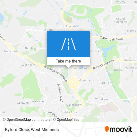 Byford Close map