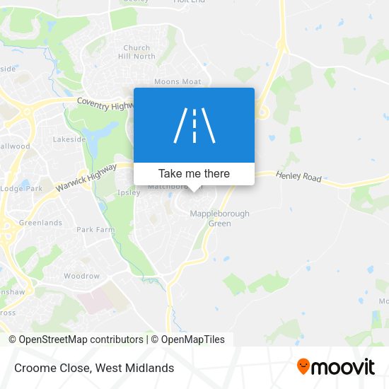 Croome Close map