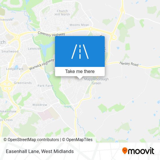 Easenhall Lane map