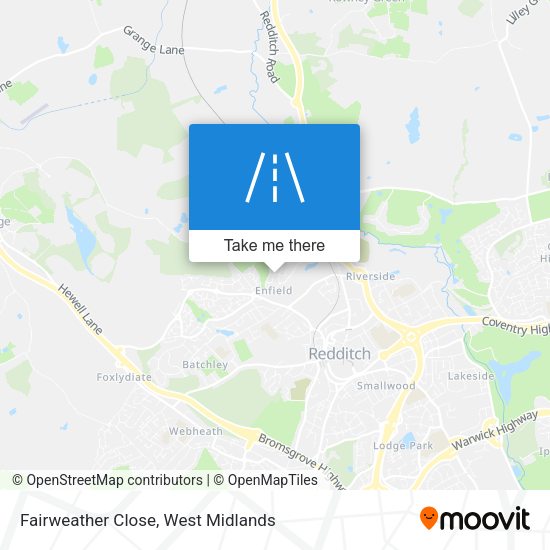 Fairweather Close map