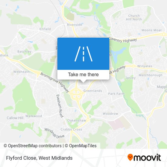 Flyford Close map