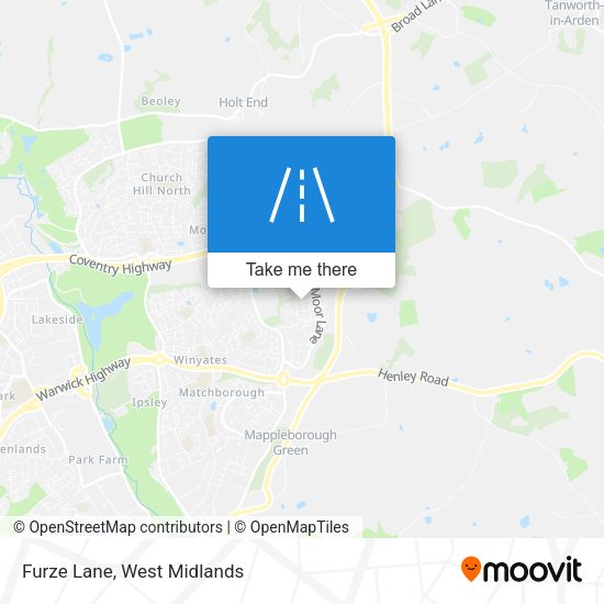Furze Lane map