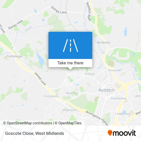 Goscote Close map