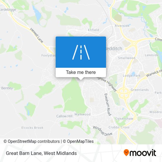 Great Barn Lane map