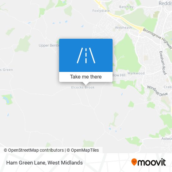 Ham Green Lane map