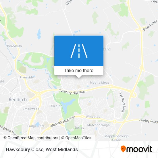 Hawksbury Close map