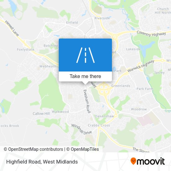 Highfield Road map