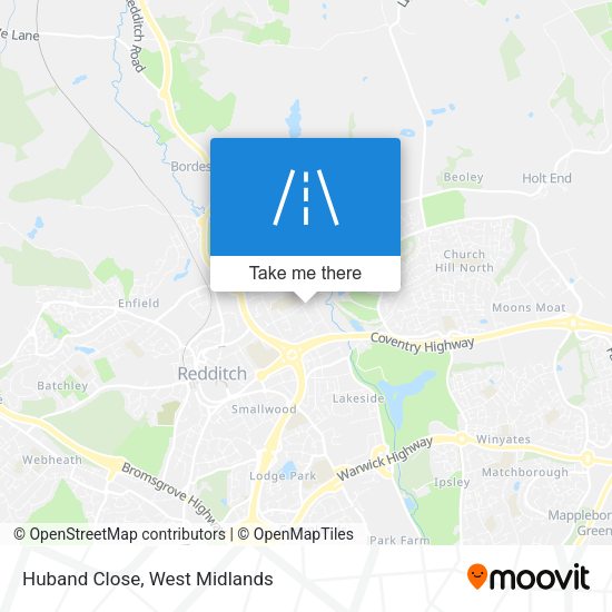 Huband Close map