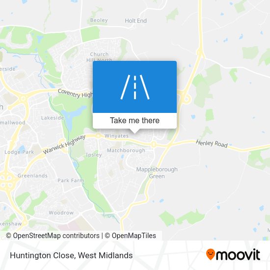 Huntington Close map