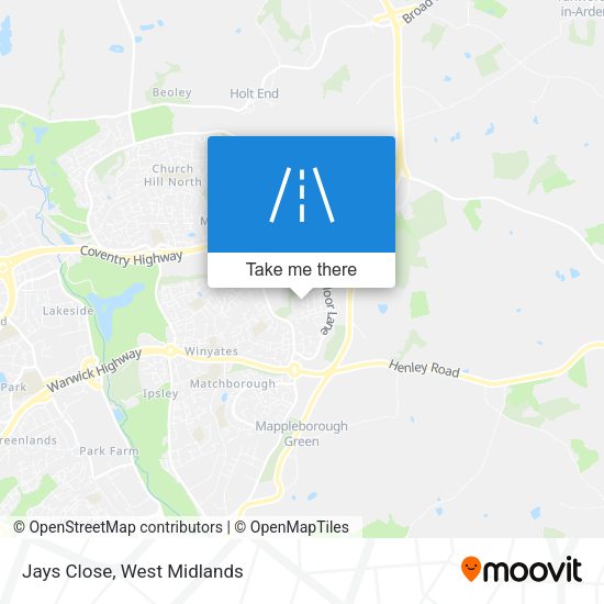 Jays Close map