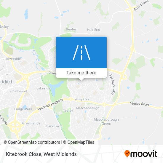 Kitebrook Close map