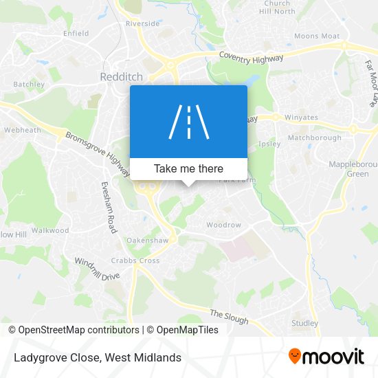 Ladygrove Close map