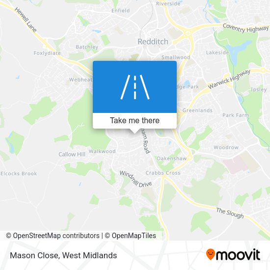 Mason Close map