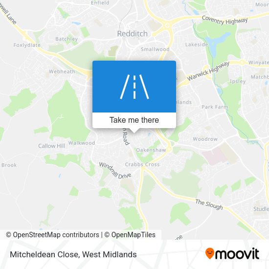 Mitcheldean Close map