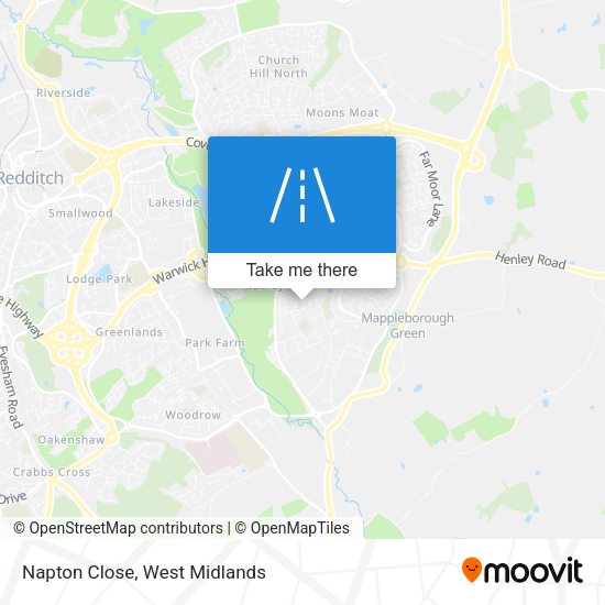 Napton Close map