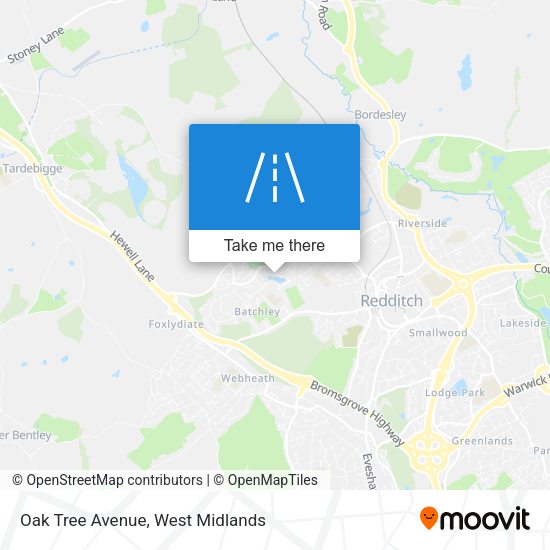 Oak Tree Avenue map